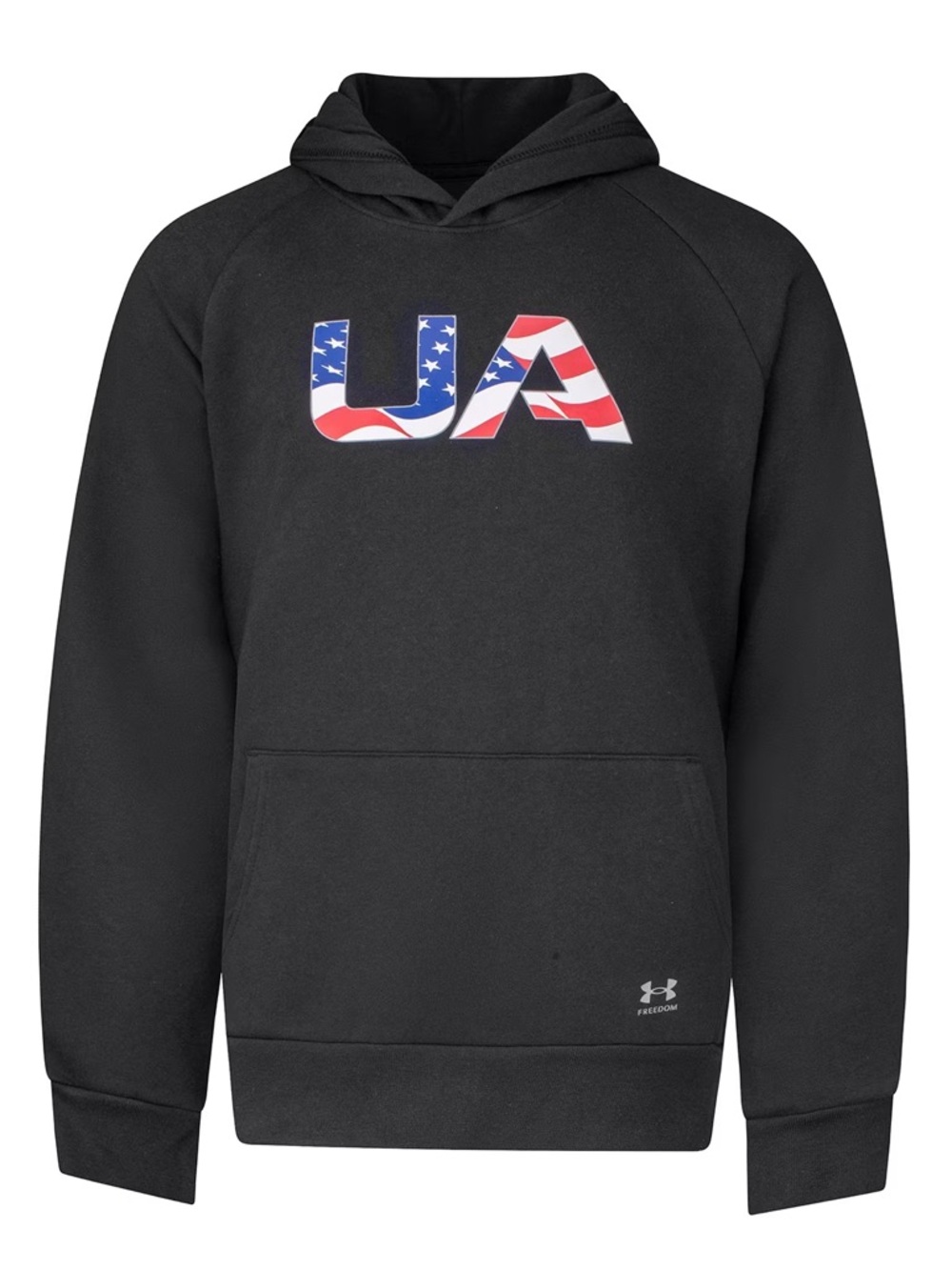 Under Armour Black Hoodie Sweater sweatshirt freedom boys youth medium jacket